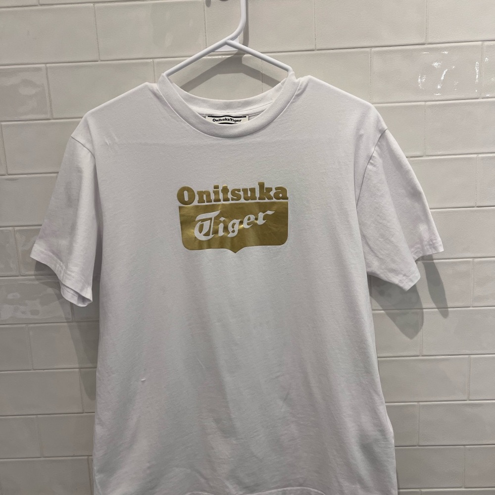 Onitsuka Tiger by Asics White and Gold Tee Unisex
